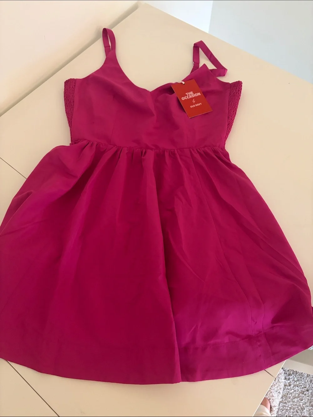 NWT Old Navy Fit and Flare Taffeta Pink Dress
